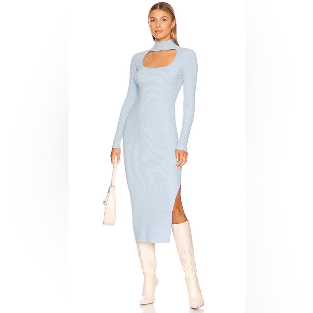 Jonathan Simkhai Kenny Dress In Ice Nwt Size Xs